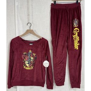 NWT Harry Potter Gryffindor Junior's Pajama‎ Set Fleece PJammy PJs Size S Small